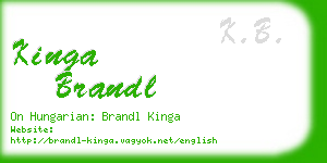 kinga brandl business card